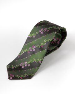 Krawatte Blumenranken grün